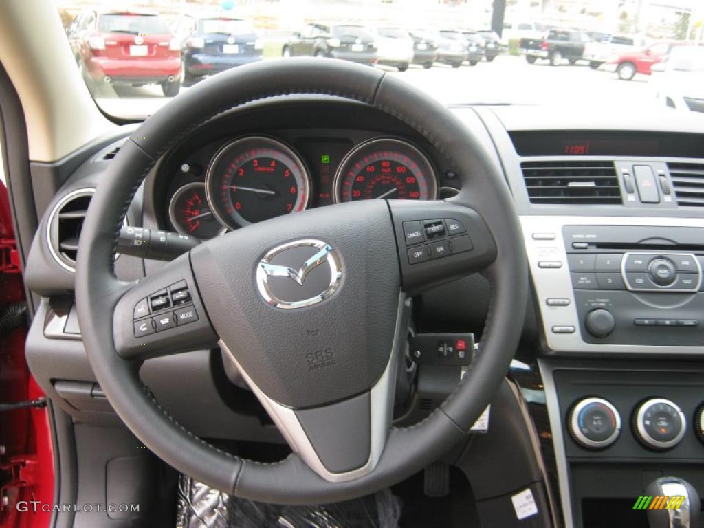 2011 Mazda MAZDA6 i Touring Sedan Beige Steering Wheel Photo #39900559