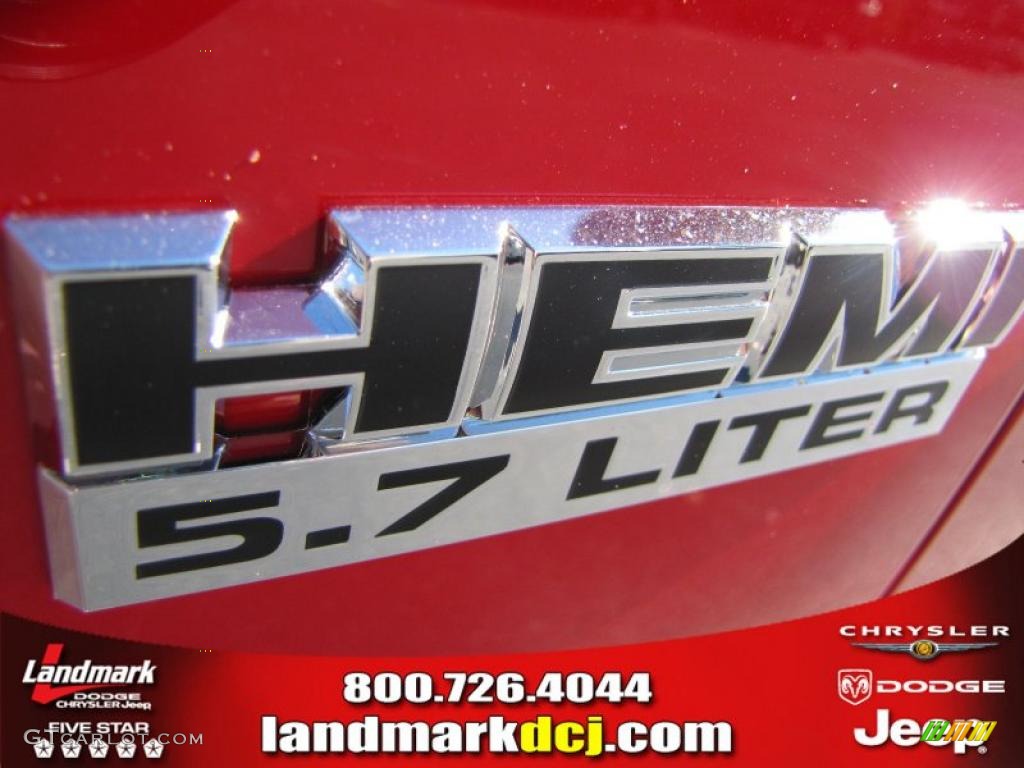 2011 Ram 1500 SLT Crew Cab - Flame Red / Dark Slate Gray photo #6