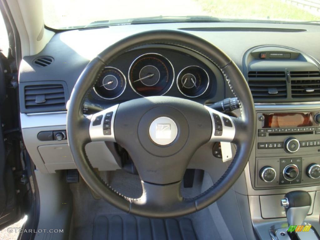 2007 Saturn Aura XE Gray Steering Wheel Photo #39901121