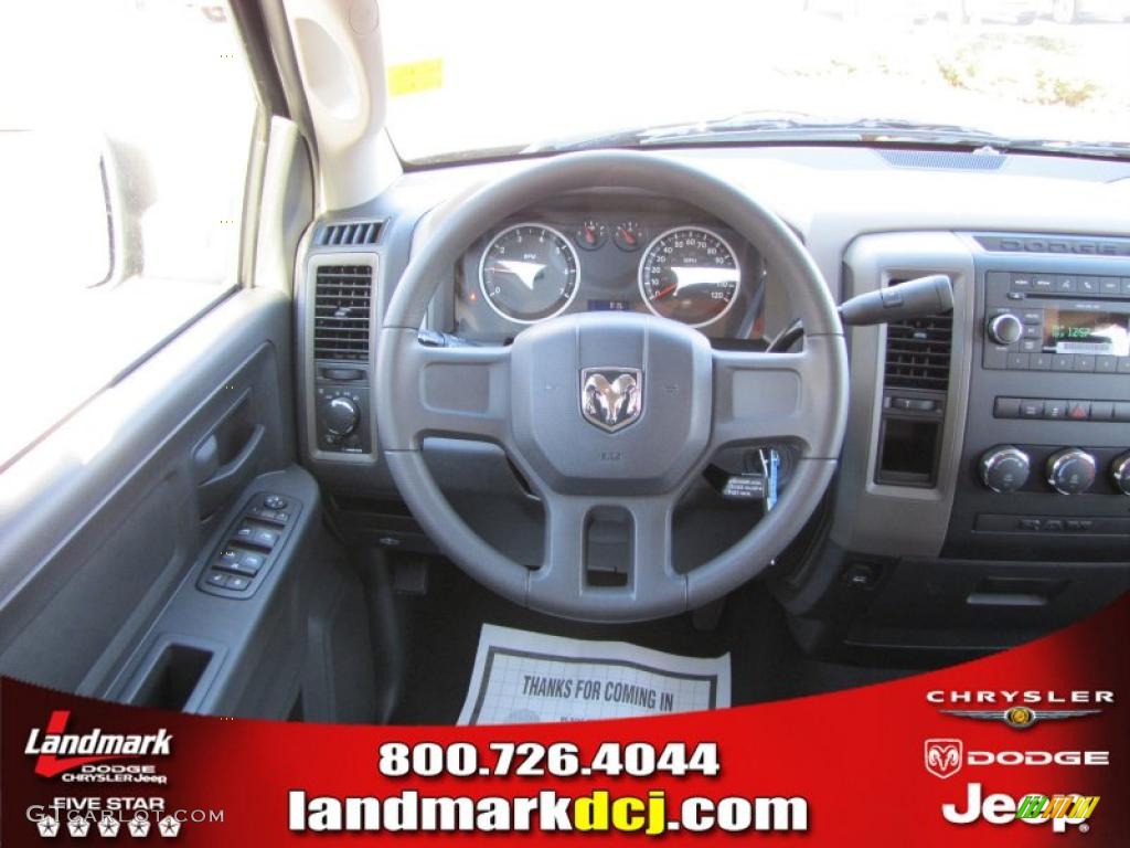 2011 Ram 1500 ST Quad Cab - Brilliant Black Crystal Pearl / Dark Slate Gray/Medium Graystone photo #10