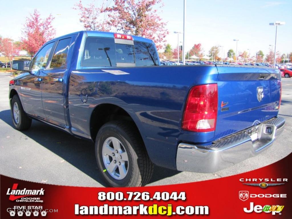 2011 Ram 1500 SLT Quad Cab - Deep Water Blue Pearl / Dark Slate Gray/Medium Graystone photo #2