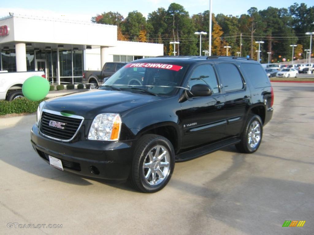 2007 Yukon SLE - Onyx Black / Light Tan photo #1