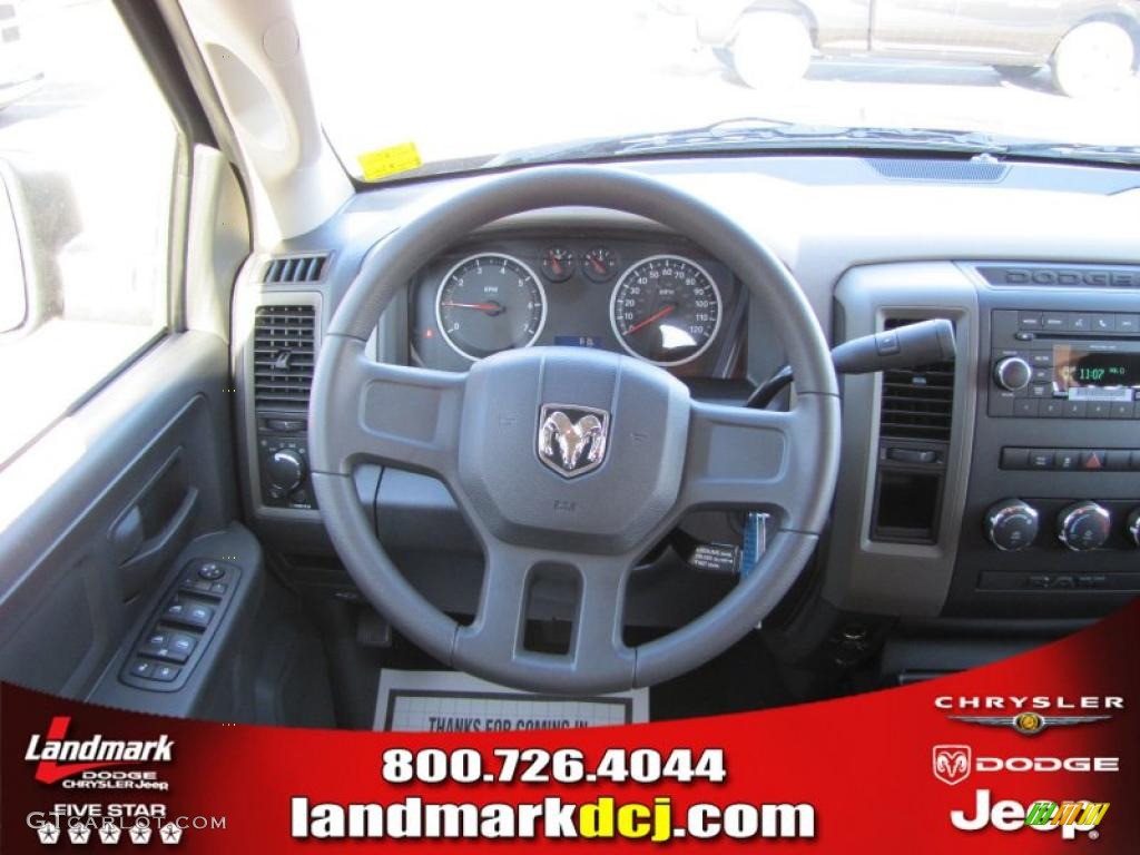 2011 Ram 1500 ST Quad Cab - Brilliant Black Crystal Pearl / Dark Slate Gray/Medium Graystone photo #10