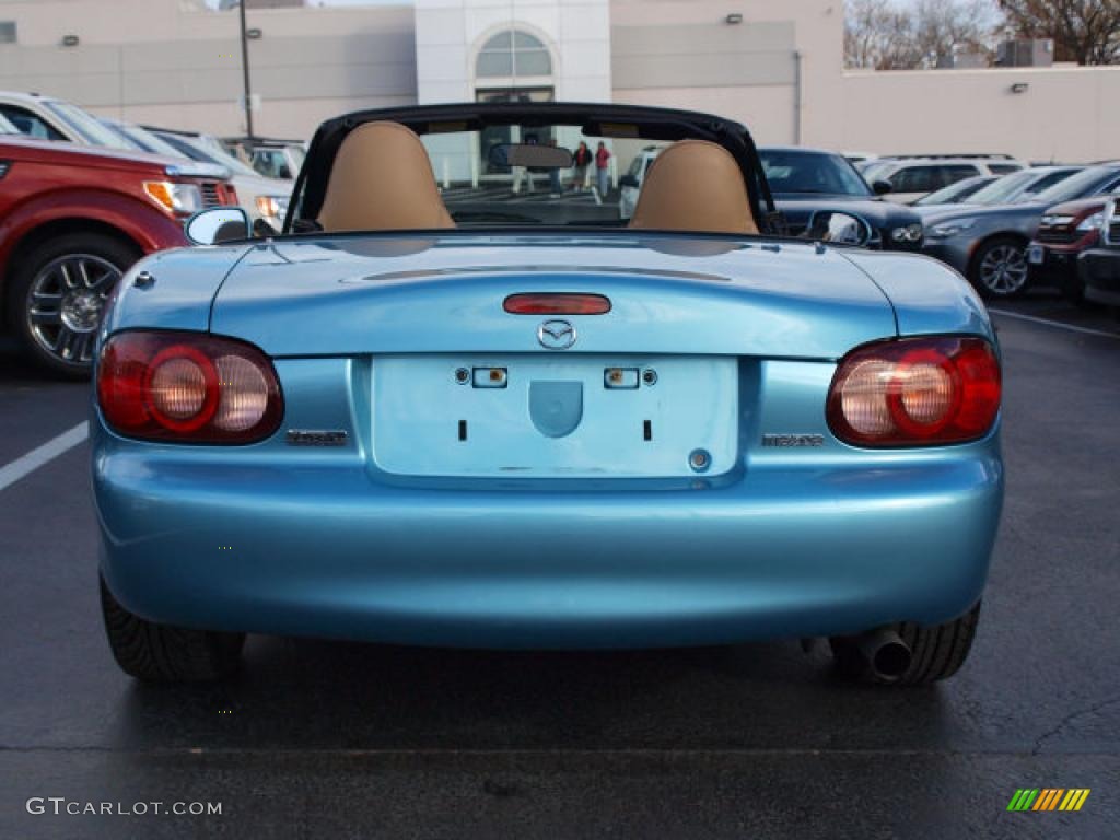 2001 MX-5 Miata LS Roadster - Crystal Blue Metallic / Tan photo #6
