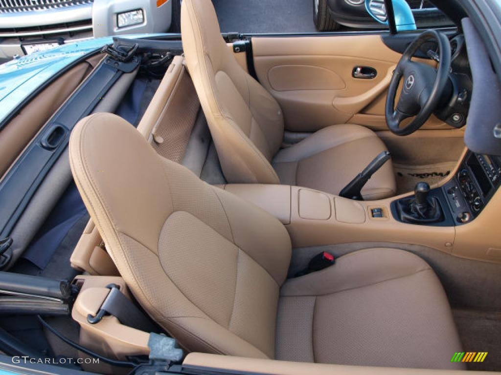 2001 MX-5 Miata LS Roadster - Crystal Blue Metallic / Tan photo #9