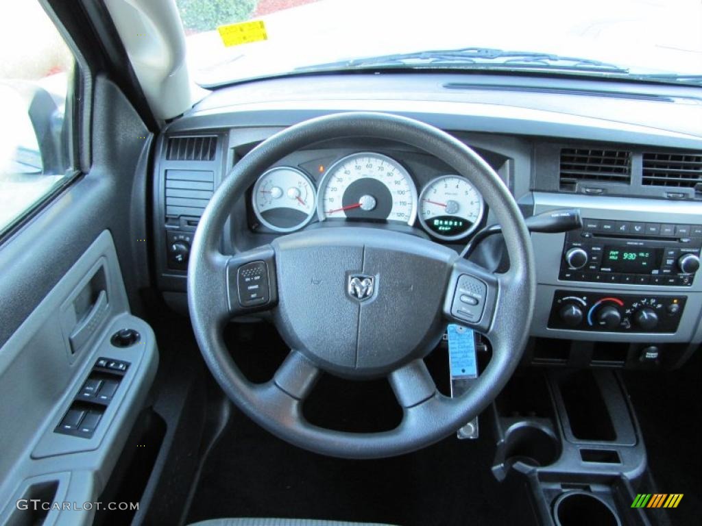 2008 Dodge Dakota SLT Crew Cab Dark Slate Gray/Medium Slate Gray Steering Wheel Photo #39904807