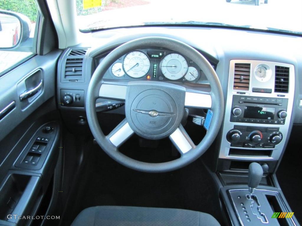 2010 Chrysler 300 Touring Dark Slate Gray Steering Wheel Photo #39905735