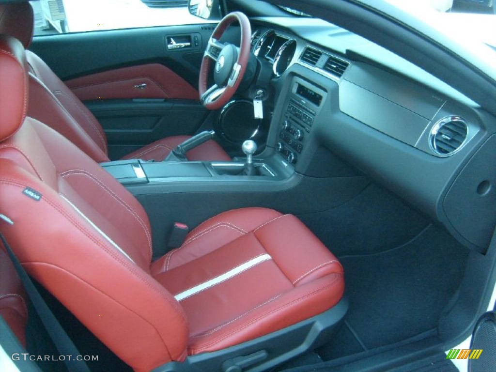 Brick Red Interior 2010 Ford Mustang GT Premium Coupe Photo #39905811