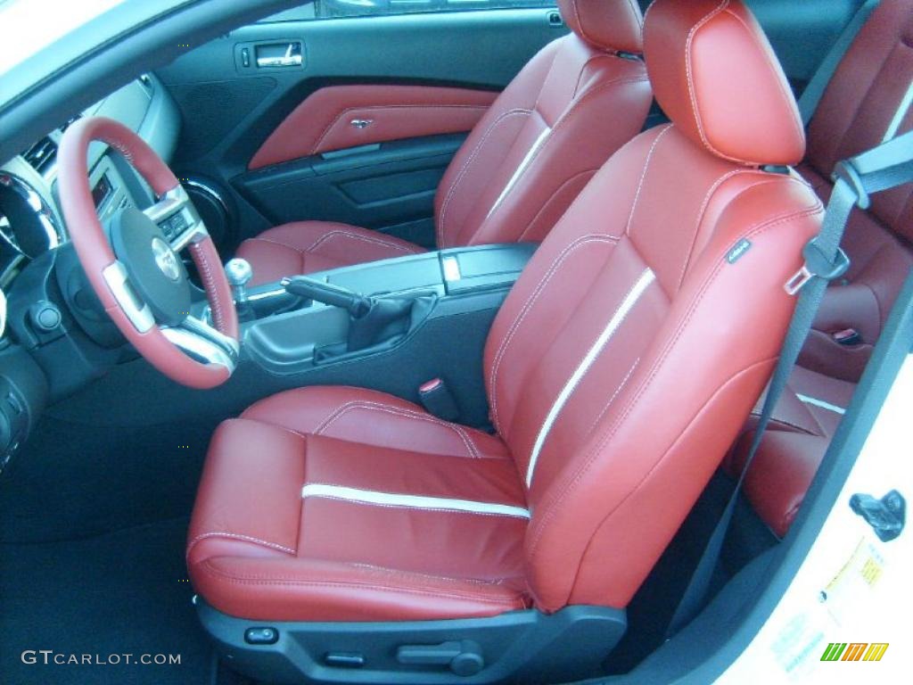 Brick Red Interior 2010 Ford Mustang GT Premium Coupe Photo #39905827