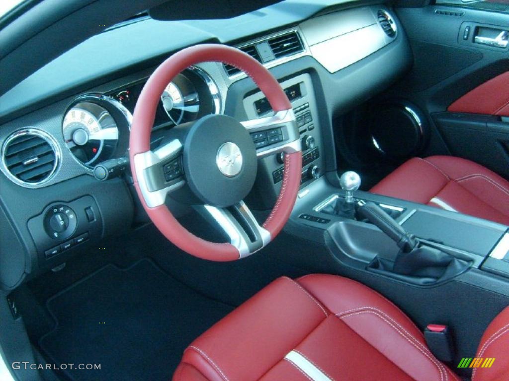 Brick Red Interior 2010 Ford Mustang GT Premium Coupe Photo #39905851