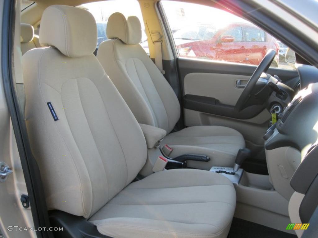 Beige Interior 2008 Hyundai Elantra GLS Sedan Photo #39907999