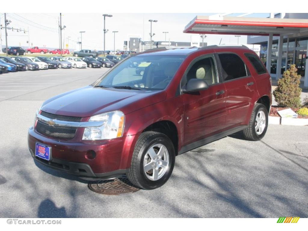 2007 Equinox LS - Deep Ruby Metallic / Dark Gray photo #2