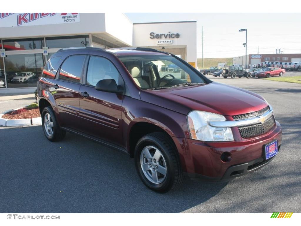 2007 Equinox LS - Deep Ruby Metallic / Dark Gray photo #6