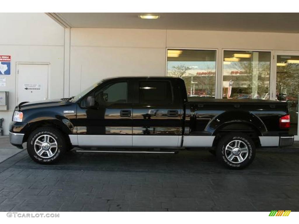 2006 F150 XLT SuperCrew - Black / Medium/Dark Flint photo #12