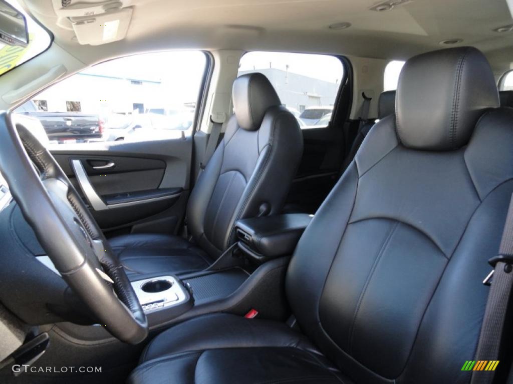 Ebony Interior 2010 GMC Acadia SLT AWD Photo #39913175