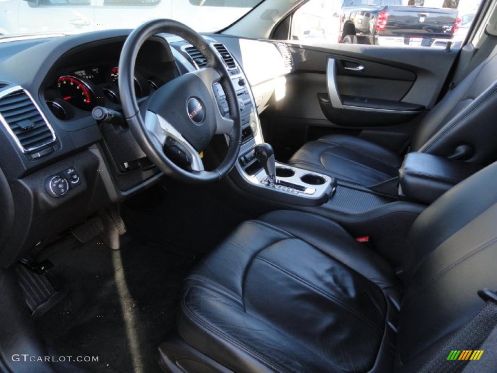 Ebony Interior 2010 GMC Acadia SLT AWD Photo #39913183