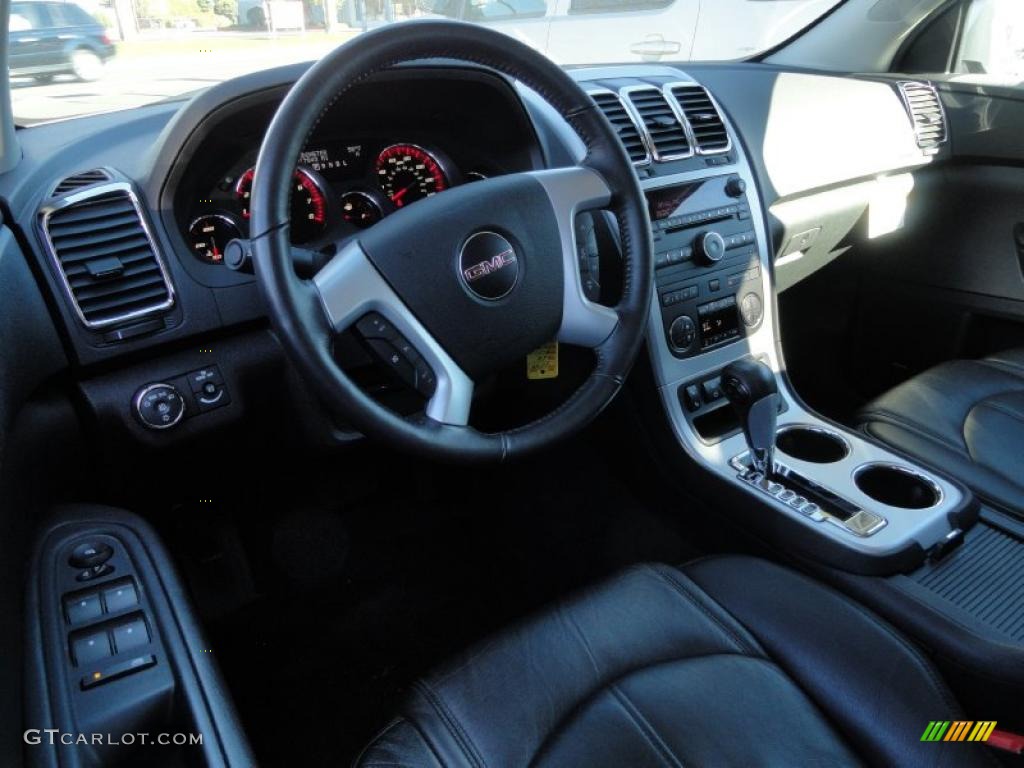 Ebony Interior 2010 GMC Acadia SLT AWD Photo #39913203