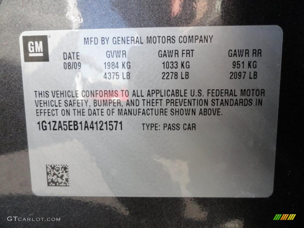 2010 Chevrolet Malibu LS Sedan Info Tag Photos