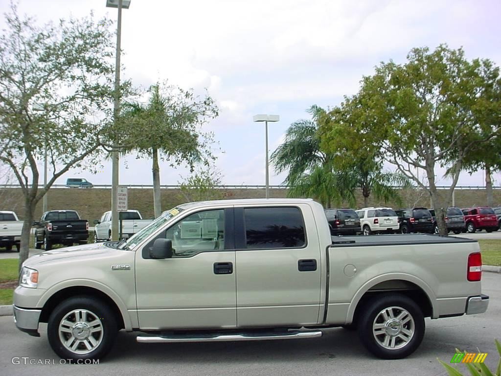 2006 F150 Lariat SuperCrew - Smokestone Metallic / Tan photo #6