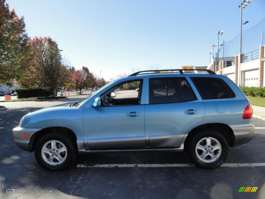 Arctic Blue 2004 Hyundai Santa Fe LX 4WD Exterior Photo #39916839