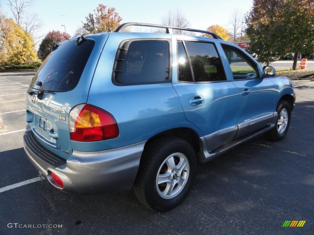 Arctic Blue 2004 Hyundai Santa Fe LX 4WD Exterior Photo #39916891