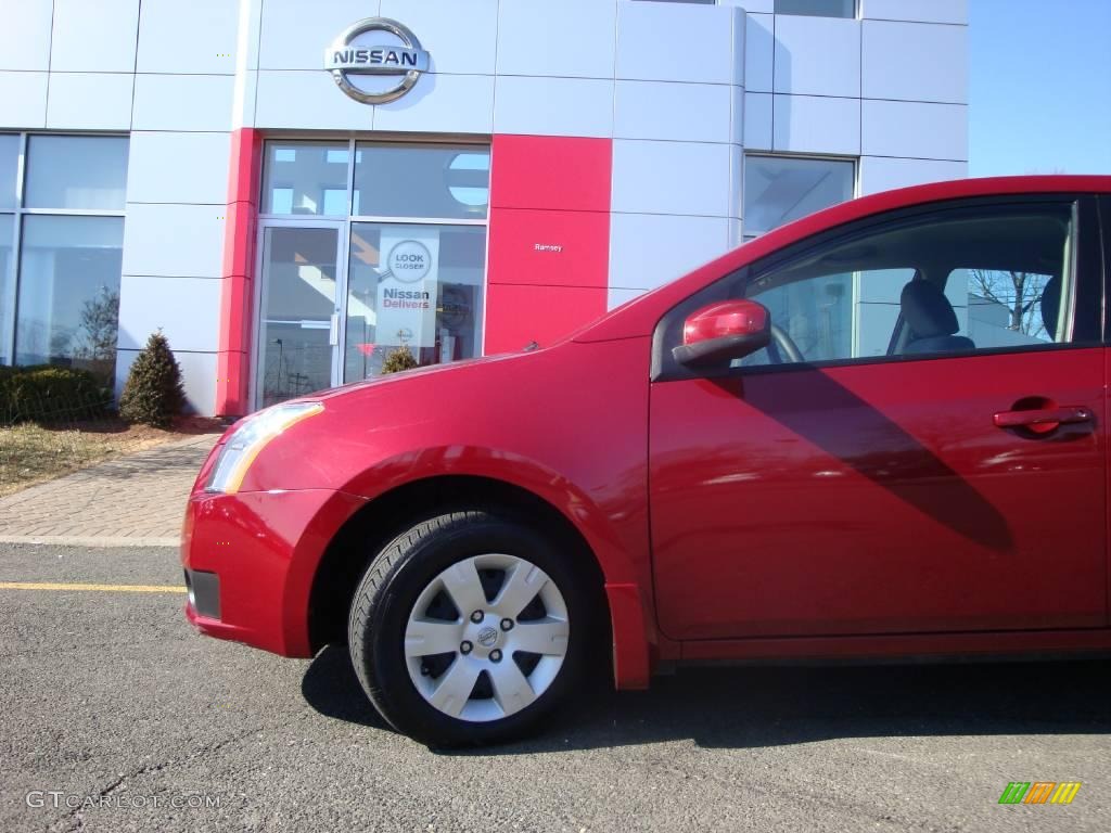 2007 Sentra 2.0 - Sonoma Sunset Red / Charcoal/Steel photo #2