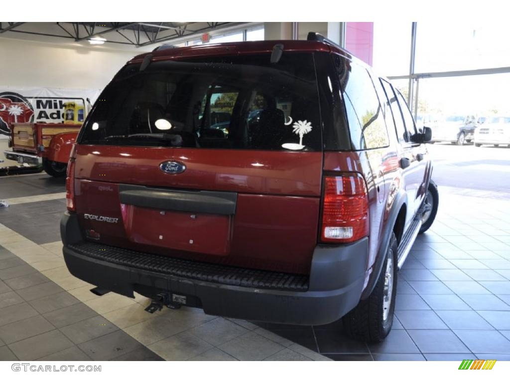 2004 Explorer XLS - Redfire Metallic / Graphite photo #5