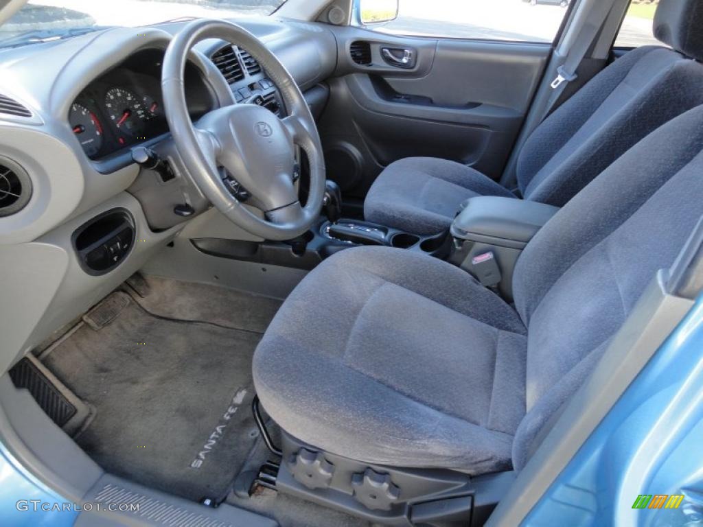 Gray Interior 2004 Hyundai Santa Fe LX 4WD Photo #39916983