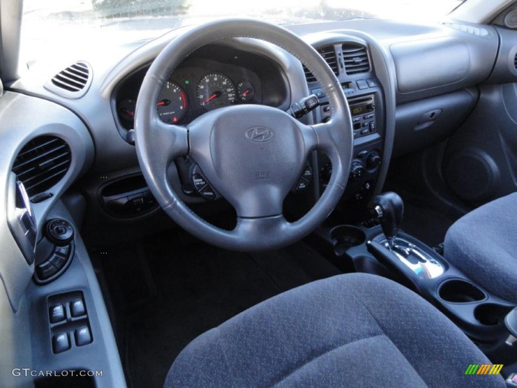 Gray Interior 2004 Hyundai Santa Fe LX 4WD Photo #39916995