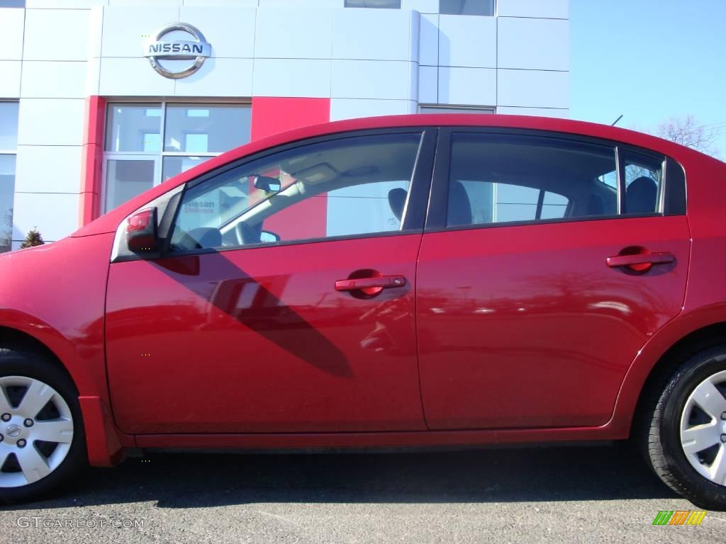 2007 Sentra 2.0 - Sonoma Sunset Red / Charcoal/Steel photo #3