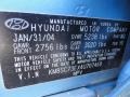 WQ: Arctic Blue 2004 Hyundai Santa Fe LX 4WD Color Code