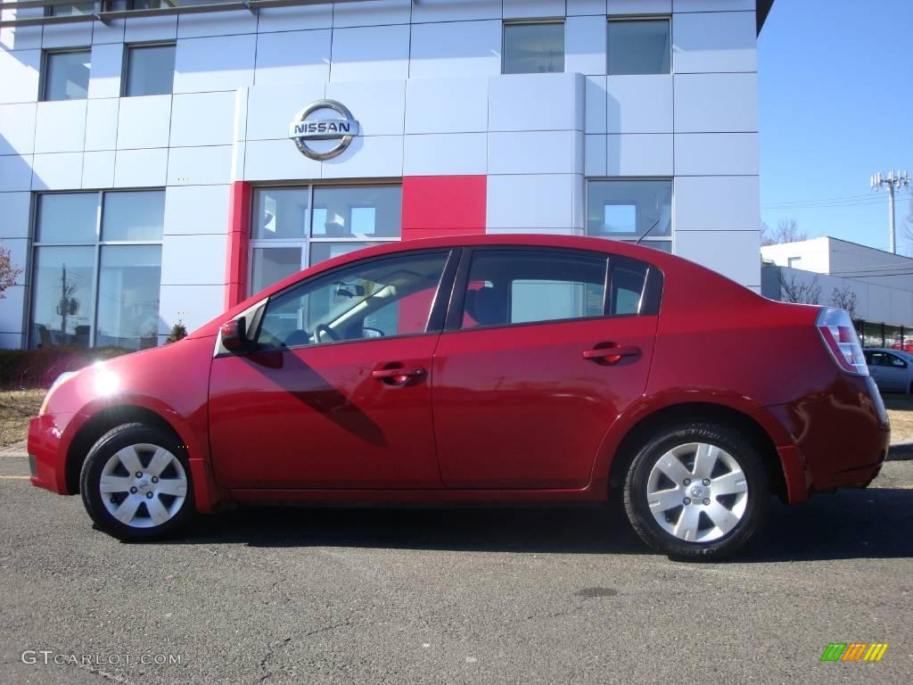 2007 Sentra 2.0 - Sonoma Sunset Red / Charcoal/Steel photo #5