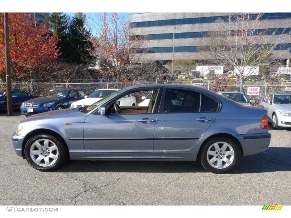 2005 3 Series 325i Sedan - Steel Blue Metallic / Sand photo #6