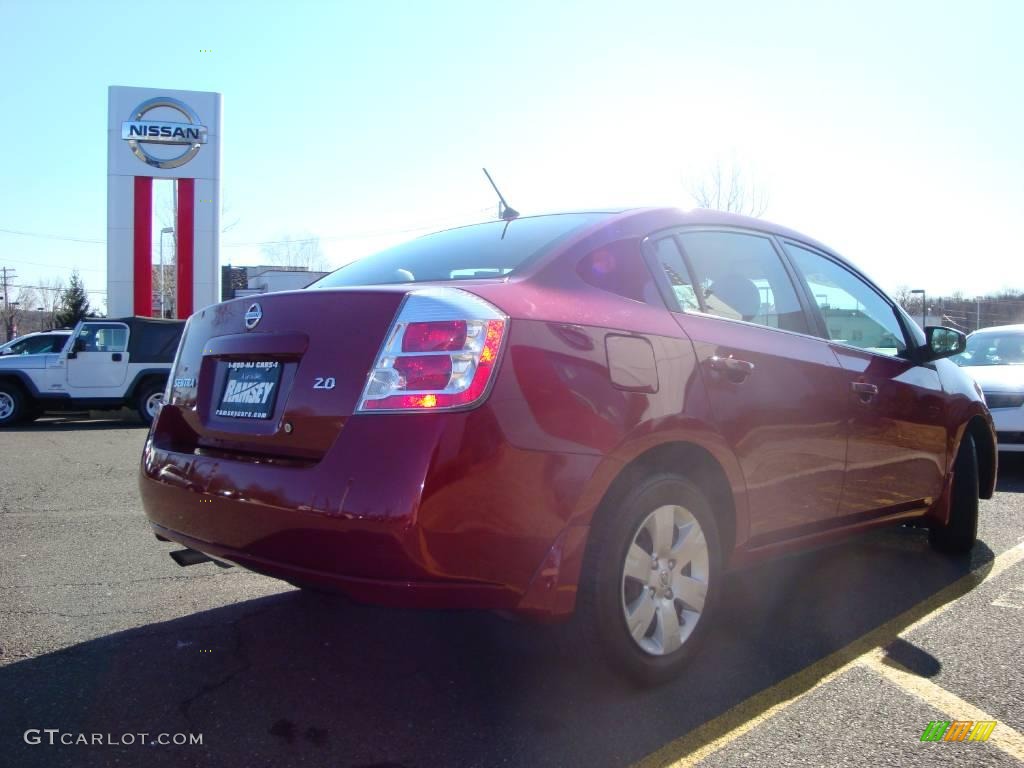 2007 Sentra 2.0 - Sonoma Sunset Red / Charcoal/Steel photo #8