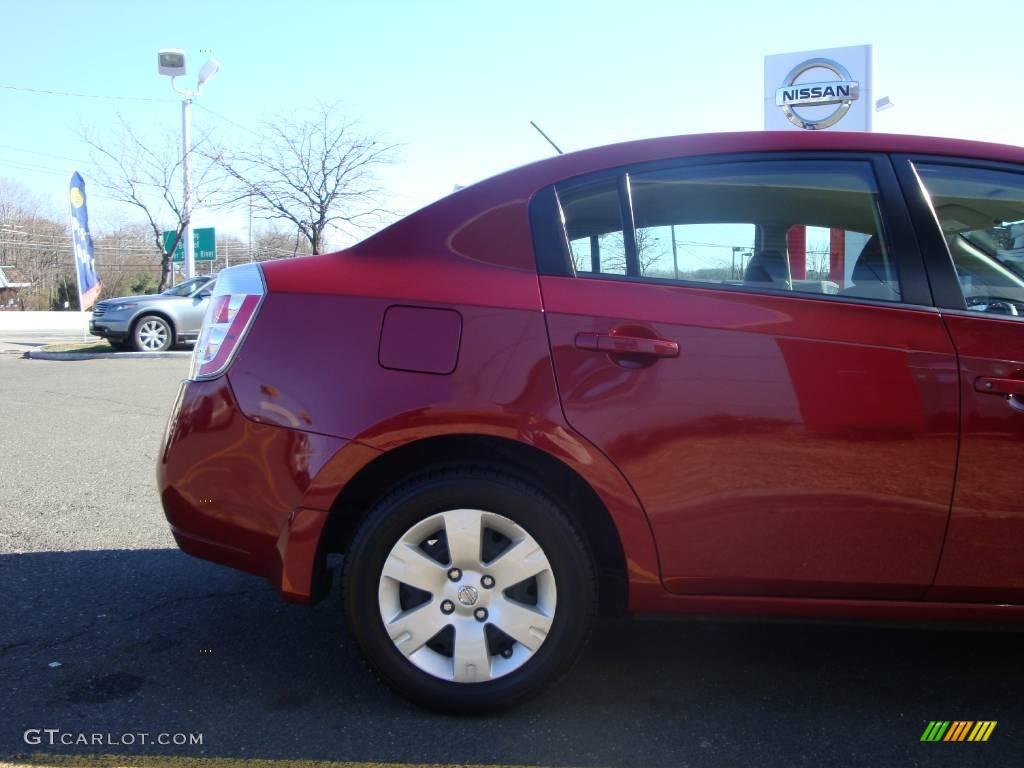 2007 Sentra 2.0 - Sonoma Sunset Red / Charcoal/Steel photo #9