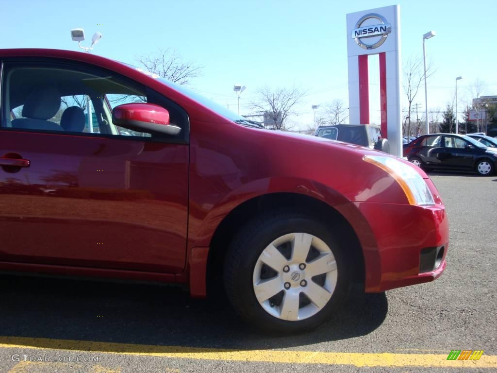 2007 Sentra 2.0 - Sonoma Sunset Red / Charcoal/Steel photo #11