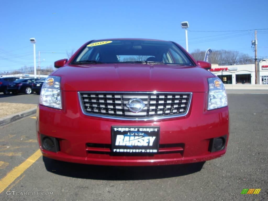 2007 Sentra 2.0 - Sonoma Sunset Red / Charcoal/Steel photo #13