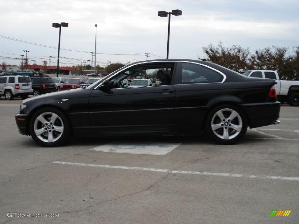 2004 3 Series 325i Coupe - Jet Black / Black photo #6
