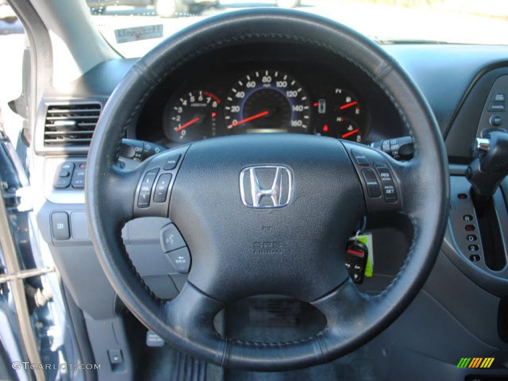 2007 Honda Odyssey EX-L Gray Steering Wheel Photo #39921023
