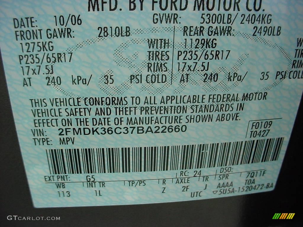 2007 Edge SE - Carbon Metallic / Medium Light Stone photo #17