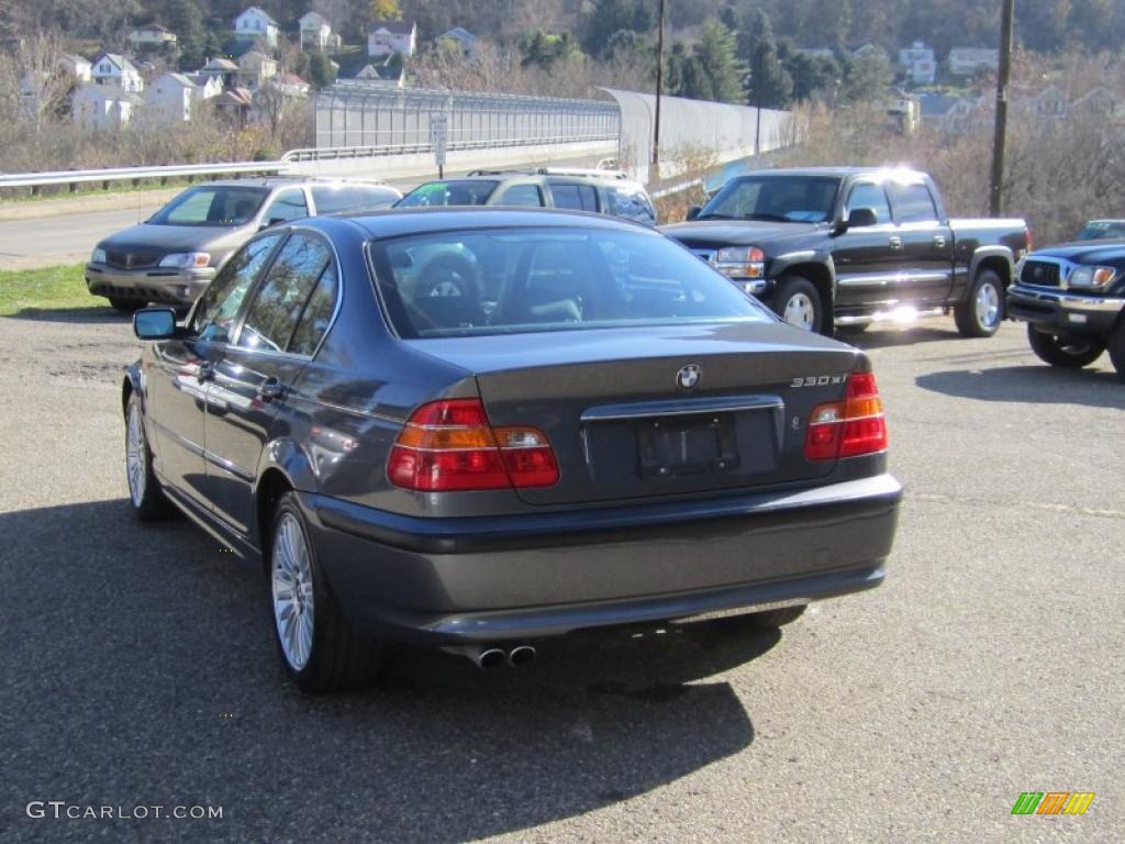 2003 3 Series 330xi Sedan - Steel Blue Metallic / Black photo #8
