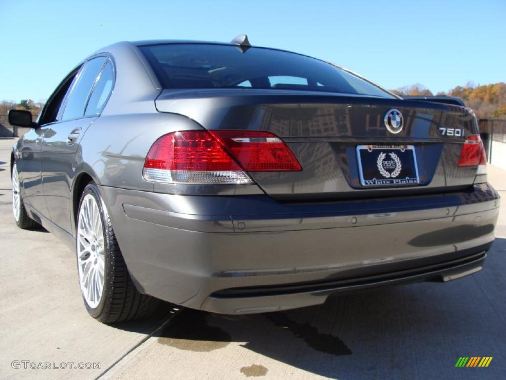 2008 7 Series 750i Sedan - Titanium Grey Metallic / Black photo #7