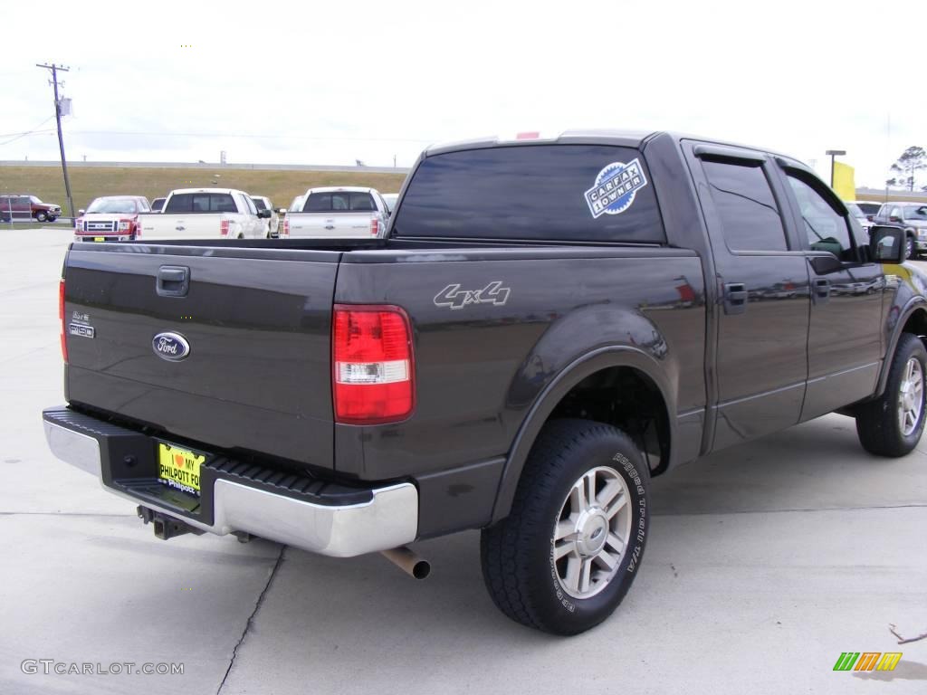 2007 F150 Lariat SuperCrew 4x4 - Dark Stone Metallic / Tan photo #6