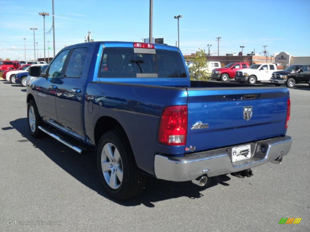 2011 Ram 1500 SLT Crew Cab - Deep Water Blue Pearl / Dark Slate Gray/Medium Graystone photo #2