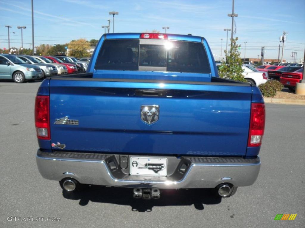 2011 Ram 1500 SLT Crew Cab - Deep Water Blue Pearl / Dark Slate Gray/Medium Graystone photo #3