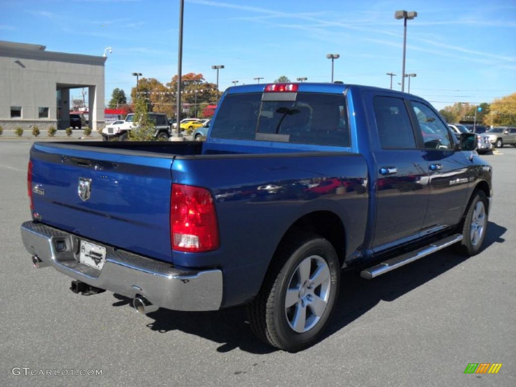 2011 Ram 1500 SLT Crew Cab - Deep Water Blue Pearl / Dark Slate Gray/Medium Graystone photo #4