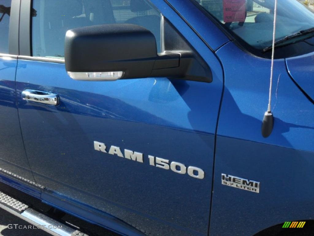 2011 Ram 1500 SLT Crew Cab - Deep Water Blue Pearl / Dark Slate Gray/Medium Graystone photo #23