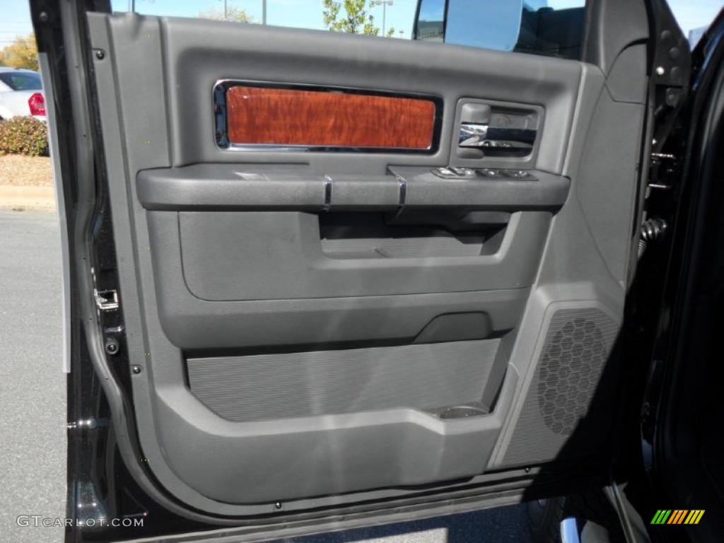 2011 Dodge Ram 2500 HD Laramie Mega Cab 4x4 Dark Slate Door Panel Photo #39928608