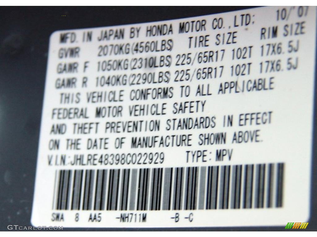 2008 CR-V LX 4WD - Glacier Blue Metallic / Black photo #26