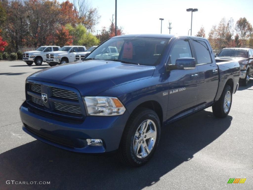 2011 Ram 1500 Sport Crew Cab - Deep Water Blue Pearl / Dark Slate Gray photo #1